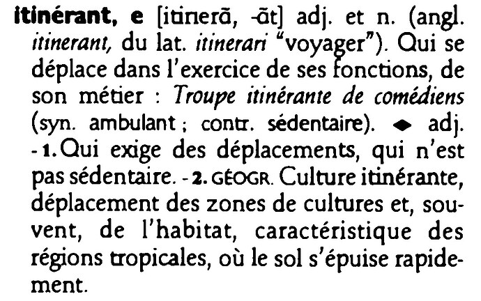 itinerant