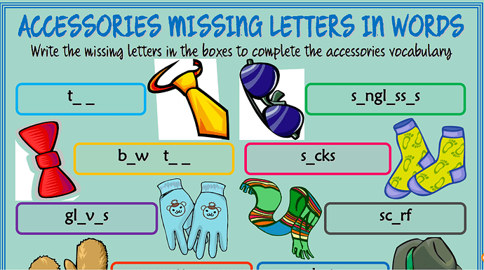 2025-10-05 01_32_21-accessories vocabulary esl missing letters in words worksheet for kids.pdf - Fox