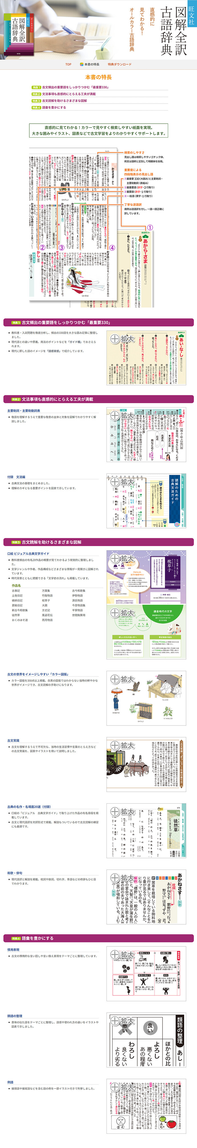 旺文社 図解全訳古語辞典_特点介绍