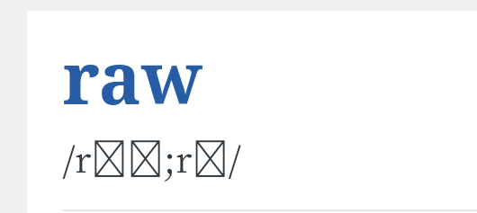 raw
